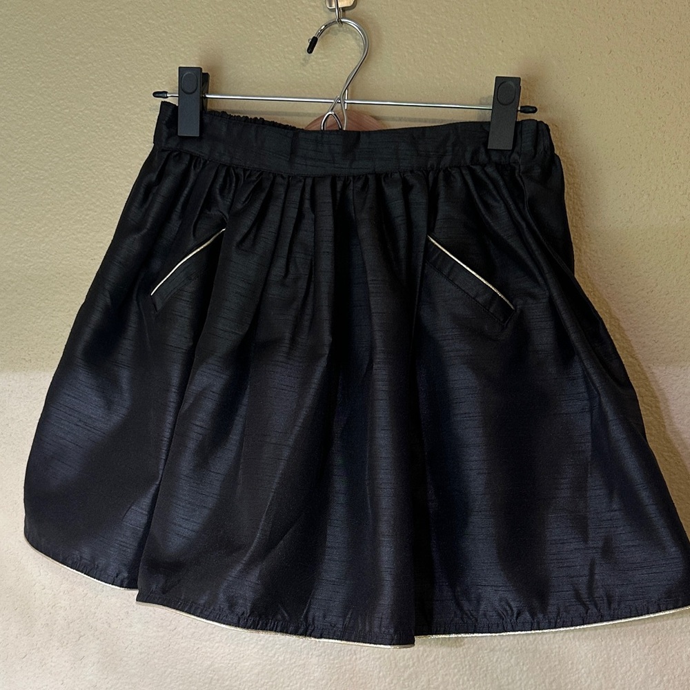 Party Holiday Black Mini Skirt with Pockets